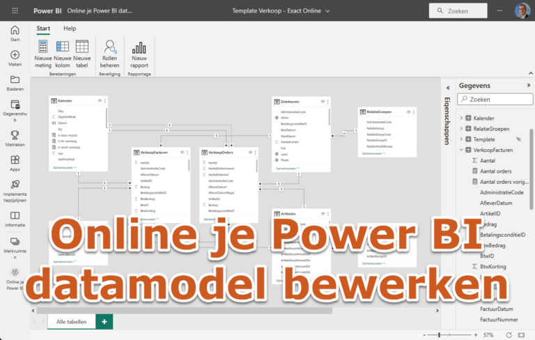 Online je Power BI datamodel bewerken